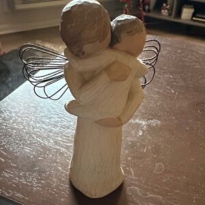Willow Tree Embrace Angel Sculpture in Cream and Brown